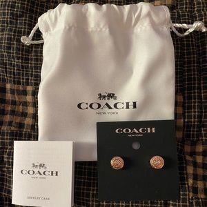 Coach Rose Gold Studs